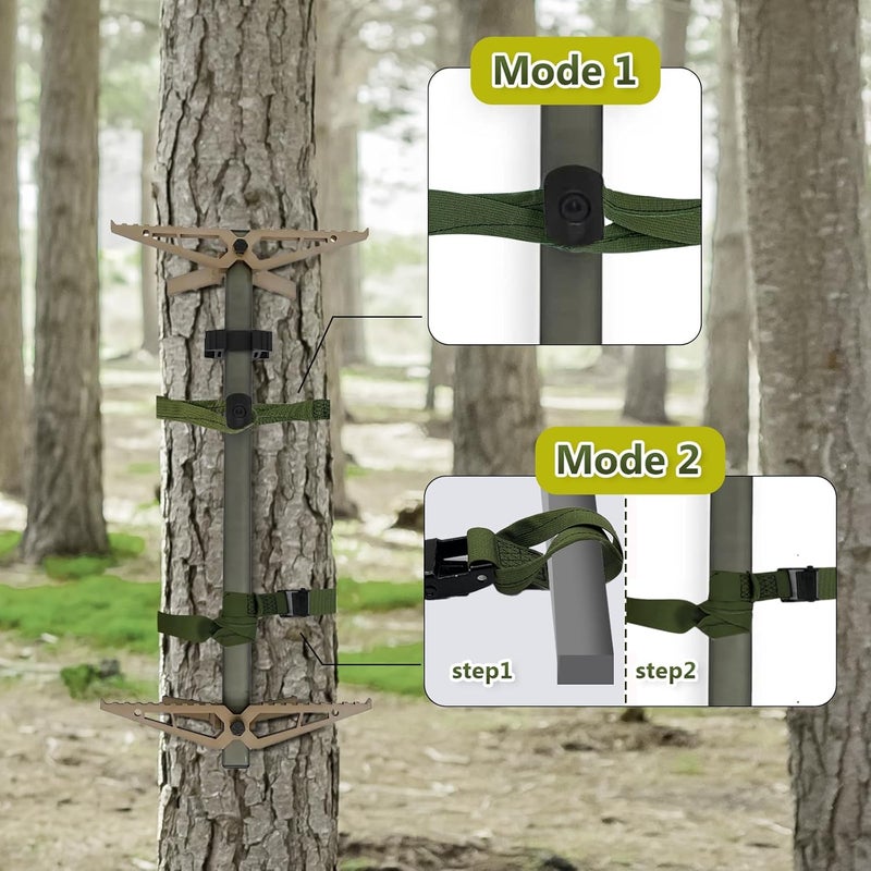 Vecacosic Hunting Climbing Stick Replacement Straps Heavy Duty Tree Stand Climbing Stick Straps Climbing Stick Accessories To Fix Most Hang-On's Platforms And Sticks, Easy To Adjust, Sturdy And Durable - Image 5